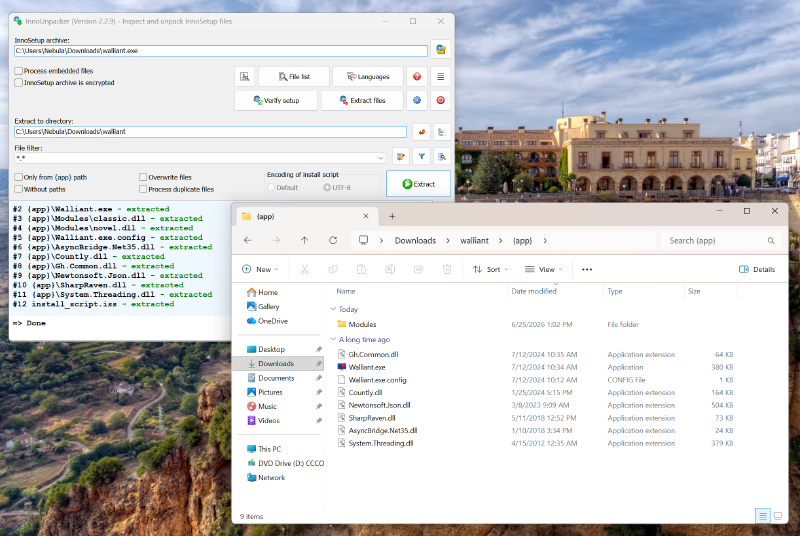 Walliant install folder