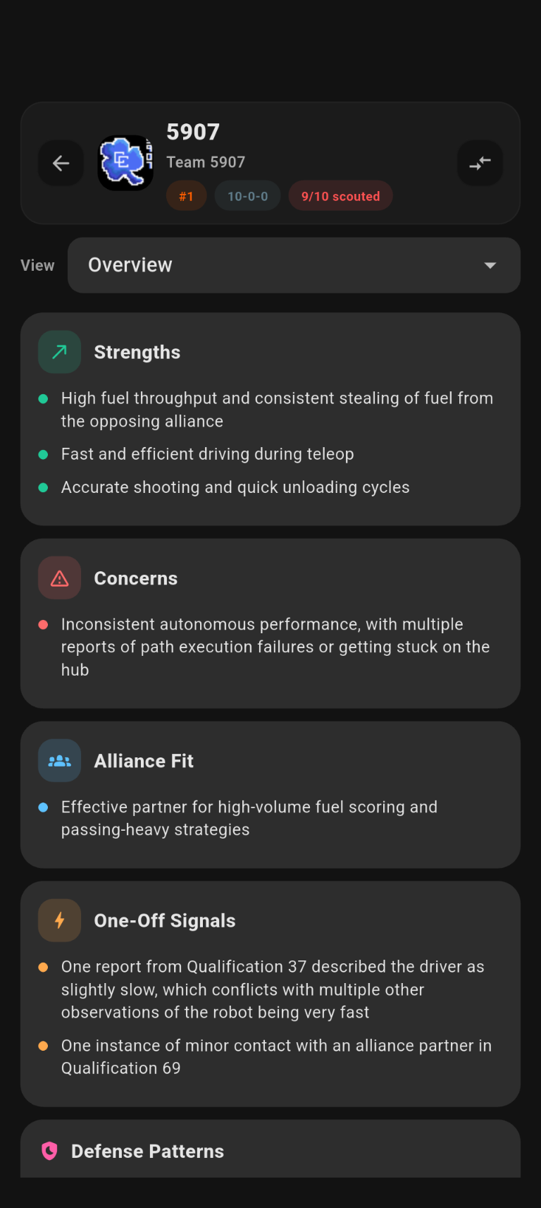 Qualitative AI summaries